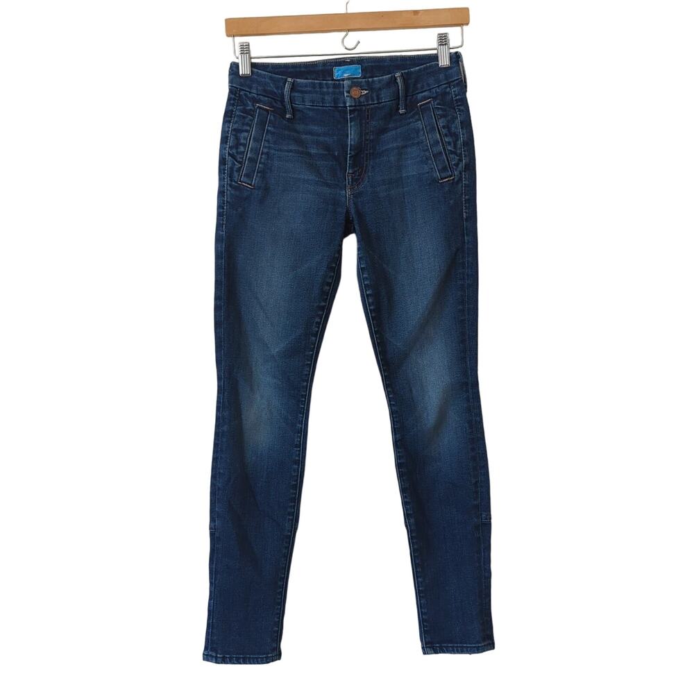 MOTHER Denim Zip Welt Muse Eye Candy‎ Womens Jeans Size 26 Ankle Zipper Skinny
